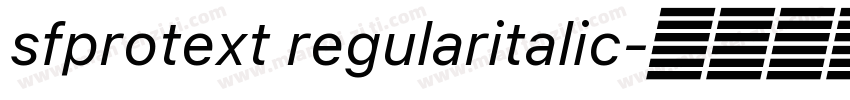 sfprotext regularitalic字体转换